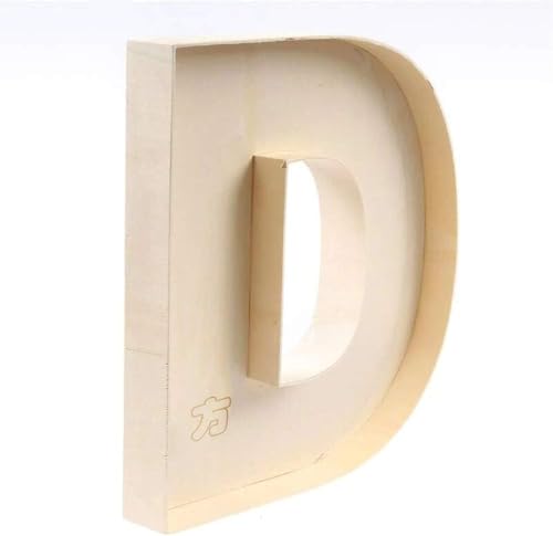 22cm Wooden Craft Fillable Letter D, Fillable Letters & Numbers Shapes
