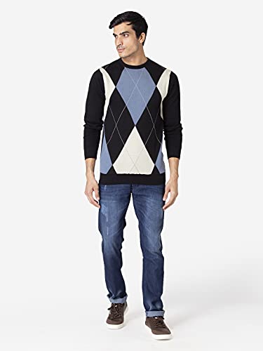 Image of Allen Cooper Colorblock Sweater for Men