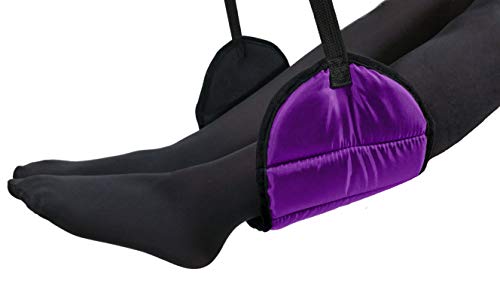 Sleepy Ride - Airplane Footrest Made with Premium Memory Foam - Airplane Travel Accessories - Helps to Prevent Swelling and Soreness - Provides Relaxation and Comfort (Purple)