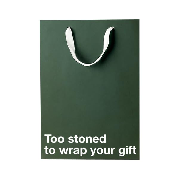 MilkToast Brands Funny Stoner Gift Bag, 11' x 8' x 4' Size, Too Stoned to Wrap Your Gift,...