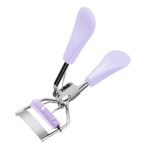 Bigodino per ciglia con pettine integrato, professionale, accessorio per ciglia adatto a tutte le forme degli occhi, strumento per il trucco di bellezza da donna viola