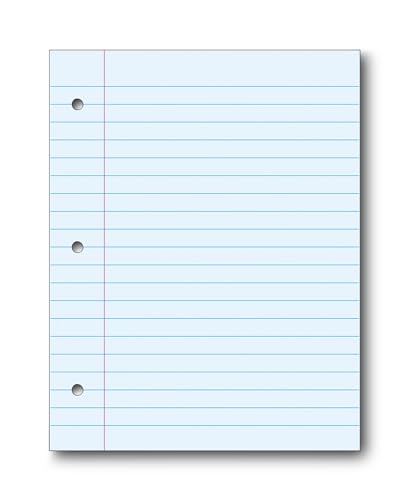 School Smart - 87154 3-Hole Punched Filler Paper, 8-1/2 x 11 Inches, Blue, 100 Sheets