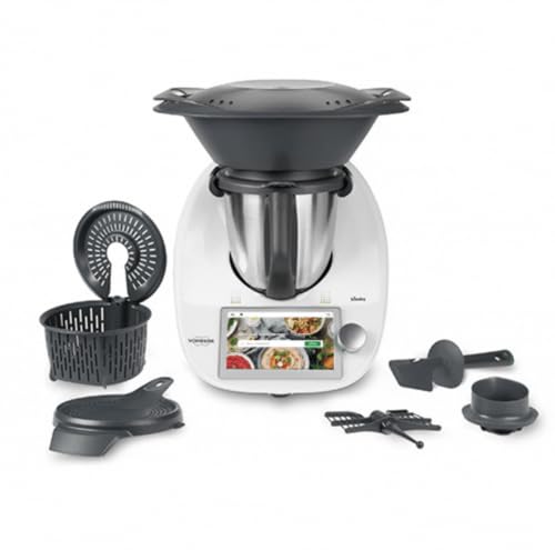 Bimby TM6 Robot da Cucina Multifunzione con Touchscreen, Ricette Guidate Cookidoo, Wi-Fi, Bilancia Integrata, Cottura Alta Temperatura/Sottovuoto/Lenta, Cottura Multilivello, Autopulizia