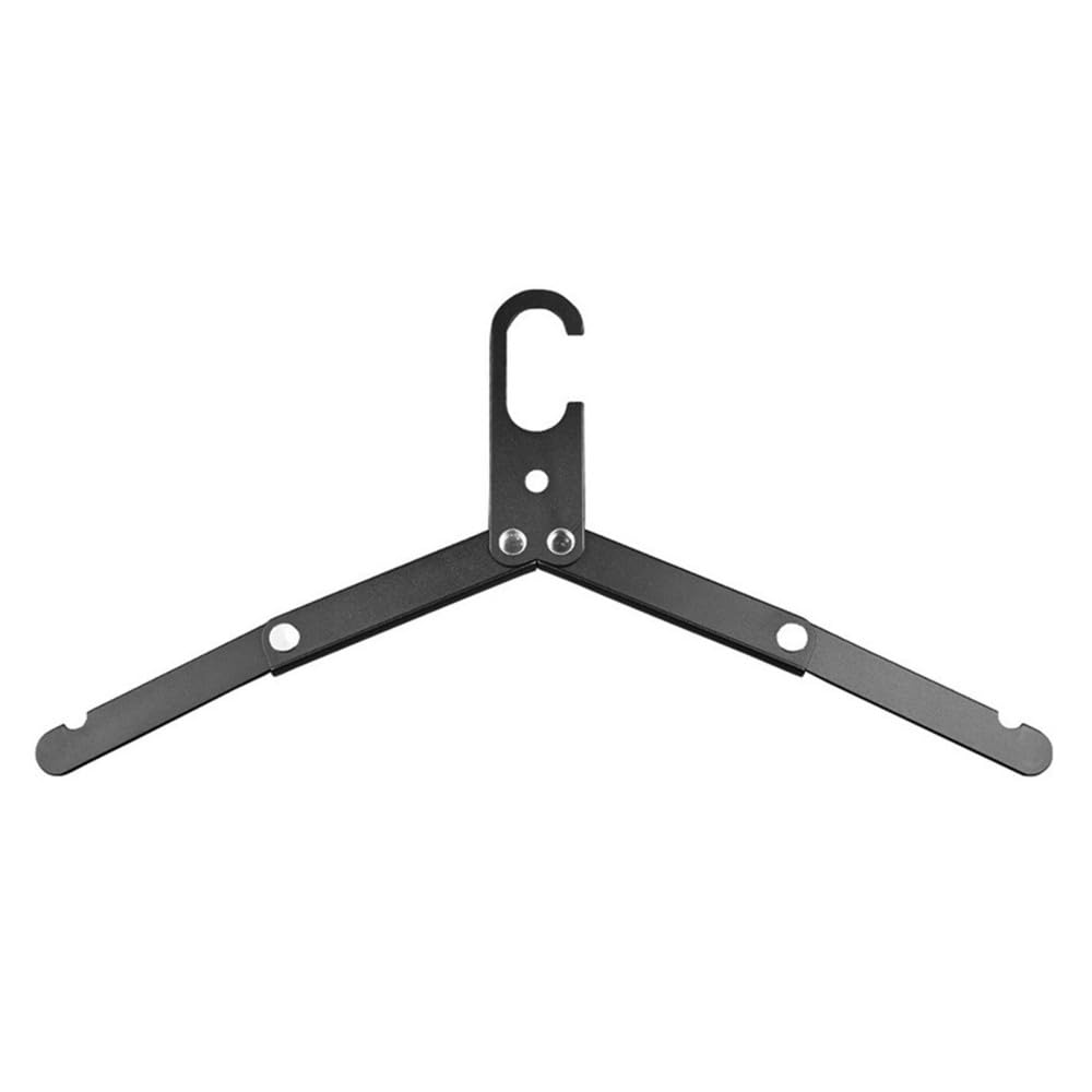 Dongker Black Travel Hanger, Aluminium Alloy Foldable Coat Hanger For Clothes Coats Dress Shirt Jacket Trouser
