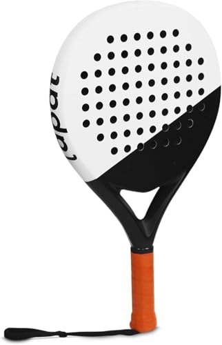 LAPAT Padel Racket with Cover Bag - Carbon Surface with EVA Memory Foam- Paddle Tennis Racquets Lightweight (White) POP Tennis - Thumbnail 3