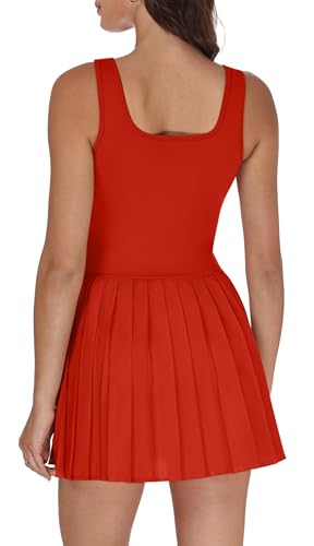 Image of NIASHOT Athletic Dress for Women with Shorts Sleeveless Womens Golf Dress