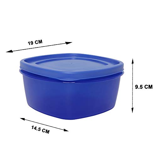 Image of Cutting EDGE Snap Tight Eco Plastic Container Set for Pickle, Sauces, Spices, Dry Fruits, Travelling, 12-Pieces (1.5 L, Blue)