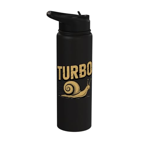 Turbo Snail Funny TURBO Slow Runner Joke Stainless Steel Insulated Water Bottle