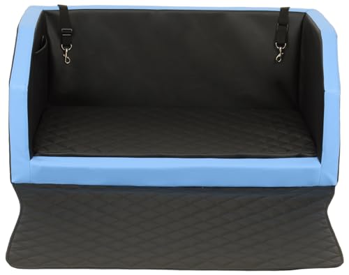 Velinda Trasportino Auto per Cani Materasso Bagagliaio Letto Macchina Cintura 90x55cm (Colore: Nero, Blu)