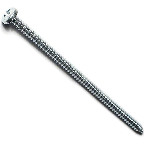 Hard-to-Find Fastener 014973297763 Phillips Pan Sheet Metal Screws, 6 x 3, Piece-100, zinc