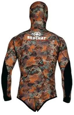 Beuchat Mundial Camo Brown Titanium Lined Jacket with Hood 7mm (Small)
