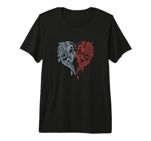 Good Omens - A Toast to the World (Blue and Red) Premium Tri-blend T-Shirt