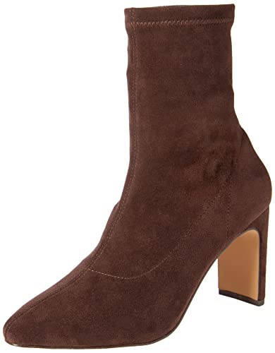 The Drop Women's Jane High Heel Pull-On Sock Boot, Coffee Bean, 12