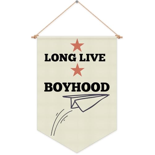 Boy Room Banner Boy Rooms Decor Hanging Pennant Flag Banner for Kids Room Nursery Playroom Bedroom Front Door Gifts for Kids Toddler Christmas Birthday Gifts Cotton Linen