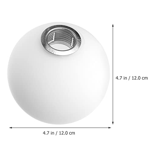 Image of HEMOTON White Glass Globe Lamp Shade 120mm Opal White Frosted Glass Globe Lamp Shades Replacement Lampshade Light Shade Cover Chandelier Lampshade for Living Room Bedroom