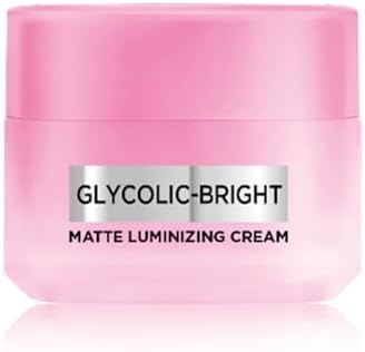 L’Oréal Paris Glycolic Bright Matte Luminizing Cream, Instant Glow Booster, Fades Dark spots, 50ml