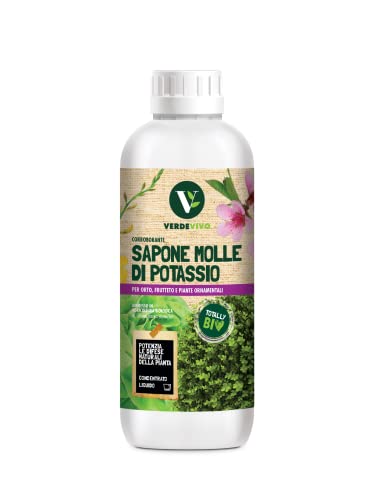 VerdeVivo Jabón de muelles de potasio corroborante 100% natural, líquido concentrado para huertos, frutas y plantas ornamentales