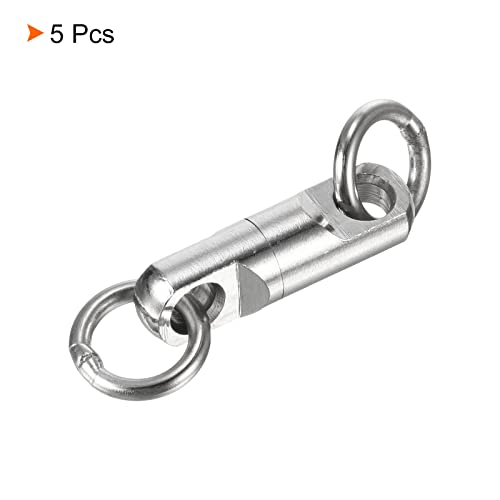 PATIKIL Fishing Heavy Swivel with Welding Ring, 5 Pack 485lb Copper Bearing Wind on Terminal Tackle, Silver - Image 3