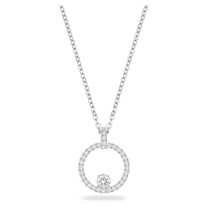Swarovski Creativity Circle Necklace, Earrings, and Bracelet Jewelry Collection, Clear Crystals