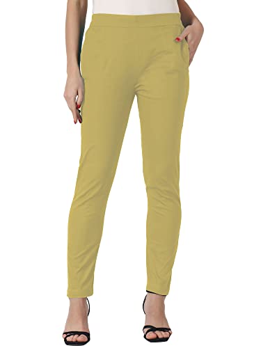 Image of Saundarya Women's Regular Fit Stretchable Cotton Trousers Pants