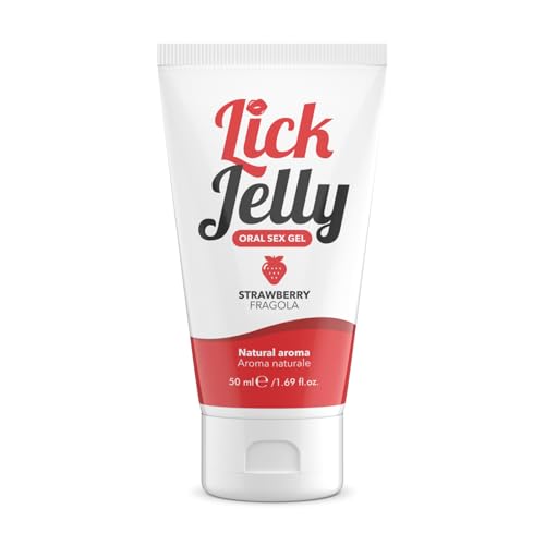 INTIMATELINE | Lick Jelly - Gel lubricante comestible a base de agua, no graso y que no mancha, sabor fresa, 50 ml