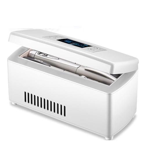 YXCMD Nevera Portátil para Insulina - Frigorífico de Viaje Recargable con Control de Temperatura 2-18°C, Ultra Silencioso y Cargador Coche, Diseño Compacto para Casa/Viajes/Acampada