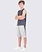 Real Essentials 5 Pack: Boys Dry-Fit Active Athletic Performance Tank Top Set 7,XL(14-16)
