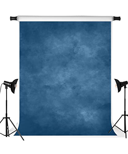 Kate 5X7Ft Blue Abstract Photography Backdrop Blue Headshot Portrait Background Photo Fabric Studio Props #TOP7