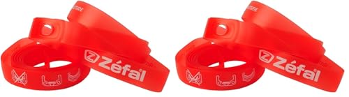 ZEFAL 935402 Bande de jante Mixte Adulte, Rouge, 18 mm / 26'' (Lot de 2)