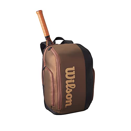 WILSON Mochila de tênis Pro Staff V14 Super Tour - marrom, comporta até 2 raquetes