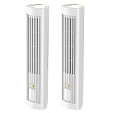 ALFYRCFT 2x ar condicionado remoto automático, mini condicionador de ar pessoal USB com ventilador elétrico de 3 velocidades,