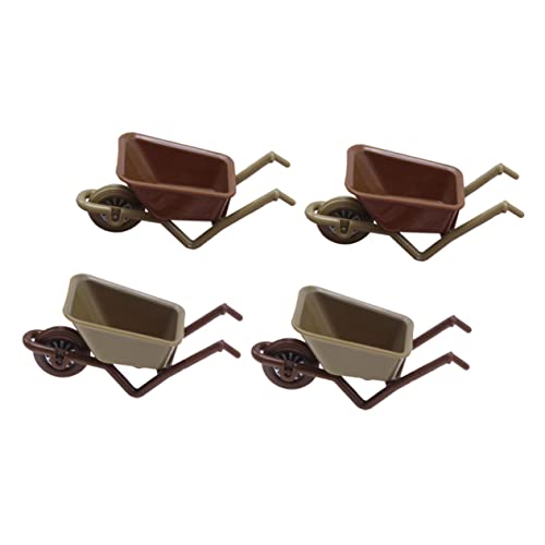 Yardwe 4 Piezas Modelo De Carro Miniatura Paisaje Enrejado Casa Artificial Carro De Simulación Decoraciones De Micro Jardín Modelos De Mini Carro Pequeño Modelo De Carretilla El Plastico