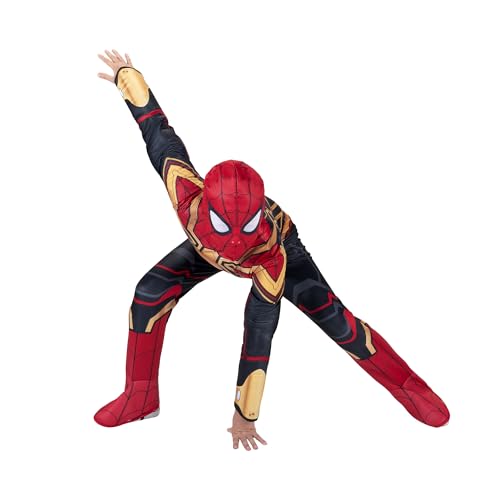 Marvel Integrated Spider-Man Official Youth Halloween Costume - Premium Quality Padded Jumpsuit with...