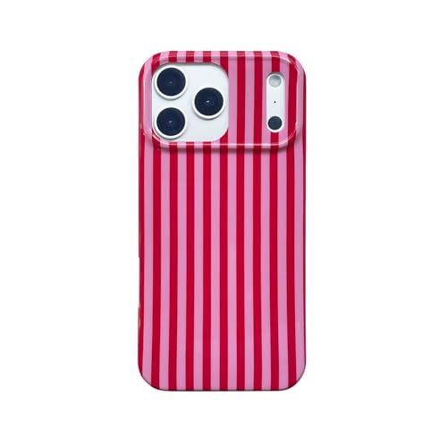 Coque iPhone 17 Pro mignonne motif rétro rayé pour exprimer votre style unique