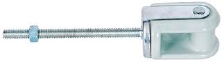 Morris Products Service Entrance Insulator Wire Holder Strong, Compact, Solid Rivet Porcelain, Galvanized Steel Bolt, Nut Type Wire Holders 3/8 x 5 Bolt, (21899)