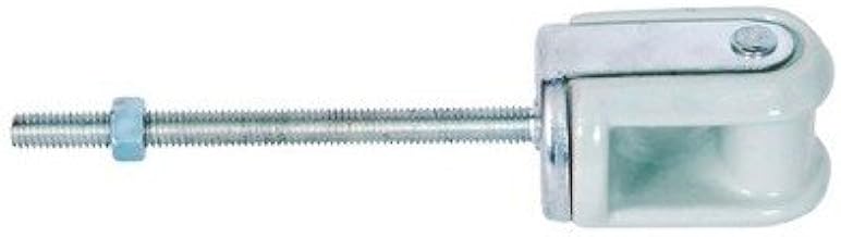 Morris Products Service Entrance Insulator Wire Holder Strong, Compact, Solid Rivet Porcelain, Galvanized Steel Bolt, Nut Type Wire Holders 3/8 x 5 Bolt, (21899)
