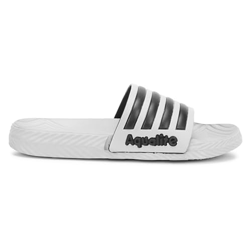 Image of Aqualite AL-191 Men Slides Slipper with Slip-on wear, Comfort and Flat Base Flipflop for dailywear uses.