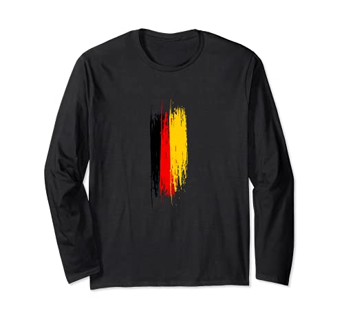 Flag Germany Long Sleeve T-Shirt, Black