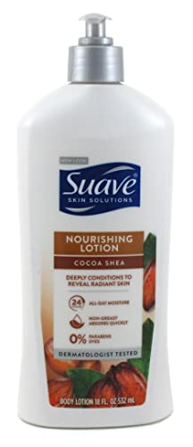 Suave Skin Lotion 18 Ounce Pump Smoothing Cocoa Butter & Shea (532ml) (2 Pack)