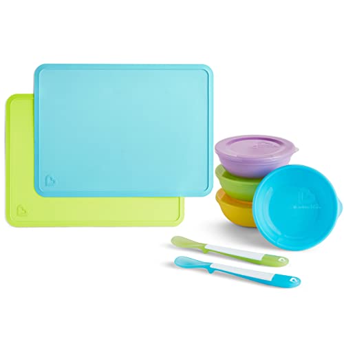 Image of Munchkin® Love-a-Bowls™ and Silicone Placemat Set, Includes 4 Bowls, 4 Lids, 2 Spoons and 2 Placemats