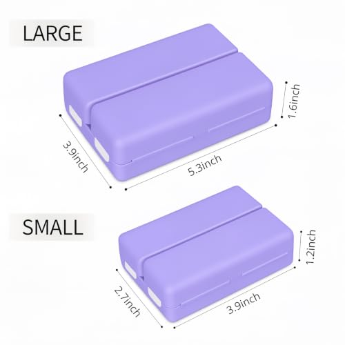 Image of FYY Travel Pill Organizer, Pill Box Medicine Case-2pcs Purple
