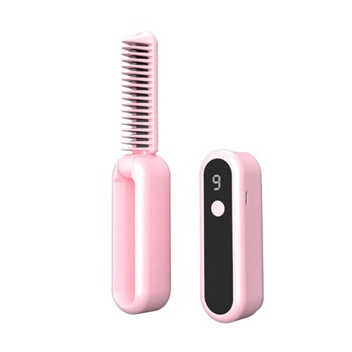 Cepillo alisador de pelo portátil y plegable
