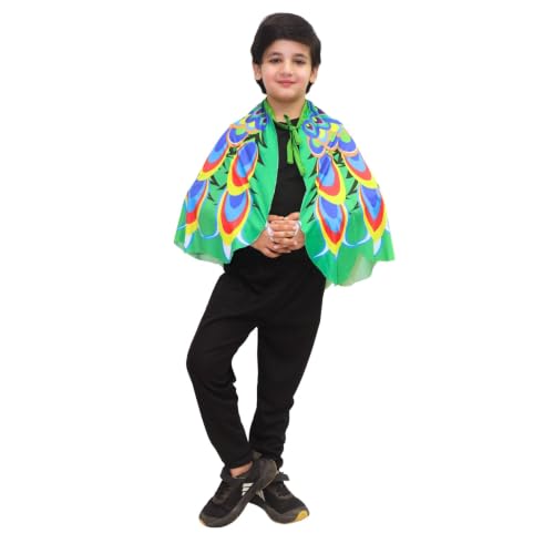 Image of Kaku Fancy Dresses Dance Butterfly Wings, Dragon Wings, Fabric Wings for Kids | Soft Fabric Wings Dancing Costume For Unisex - Multicolor, Fress Size