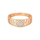 Satfale Jewellers Anillo de diamantes cultivados en laboratorio para hombre con certificación IGI, color E-F, claridad VVS, en oro de 9 quilates, 14 quilates y 18 quilates, Metal, Diamante