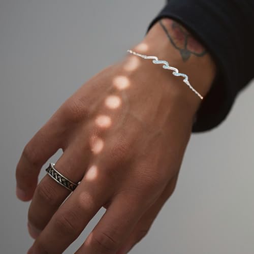 Gift for Best Friends Female,Wave Friendship Bracelet for Women,Bestie Gifts for Women,925 Sterling Silver Bracelet Gifts for Friends Birthday Gift Graduation Gift4