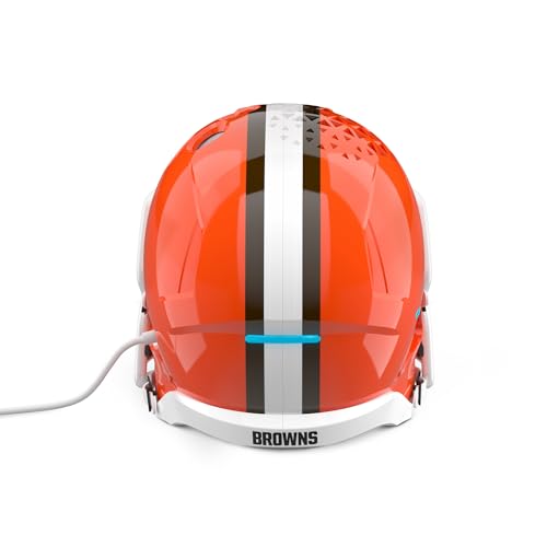 Image of NFL Echo Dot Bundle: Includes Echo Dot | Glacier White and Limited-Edition NFL Helmet Stand | Cleveland Browns