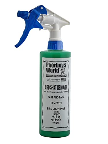 Poorboy’s World Bird Sh#t Remover Quickly Removes Bird Droppings From Your Car.