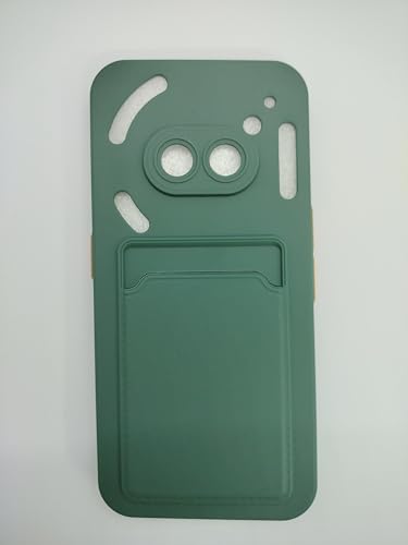 Zubitech Case For Nothing Phone 2A Back Cover With Card Holder Wallet Camera Protection Shockproof Soft Silicone Phone Cover For Nothing Phone 2A 5G (Green)