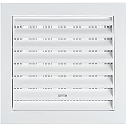 Persianas Regulables Blanco 150x150 mm Rejilla de Ventilacion con Cierre y Mosquitera, Plastico ABS