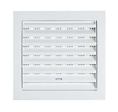 Blanco 150x150 mm Rejilla de Ventilacion con Cierre y Mosquitera, Plastico ABS Cover